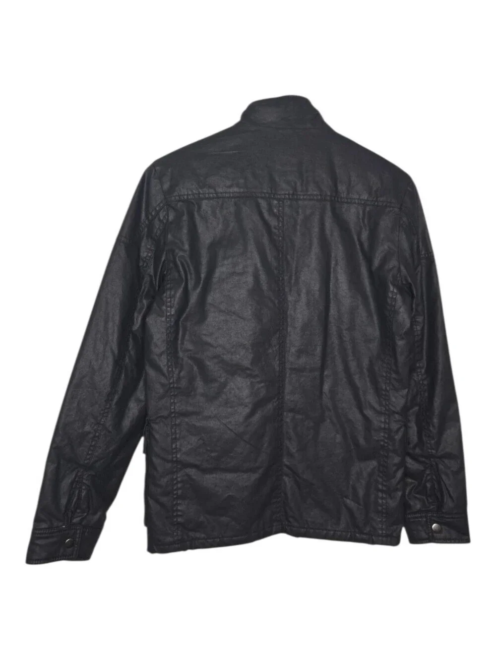 J Crew Mens Black Thinsulate Lined Hayes Waxed Canvas Cargo Field Coat XS